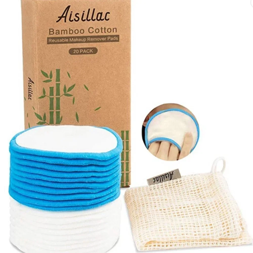Reusable 20 Cotton Rounds,  Makeup Remover Pads  Bamboo Cotton Pads  NEW